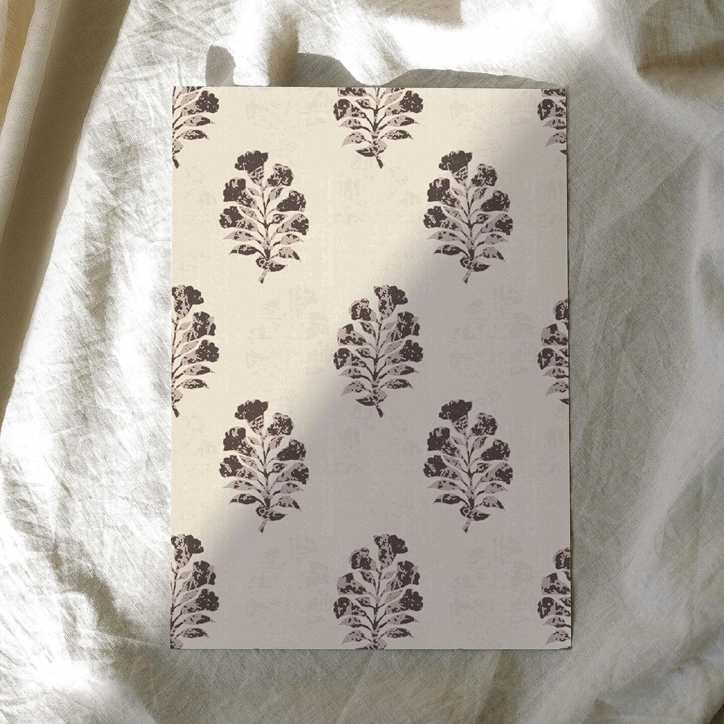 Botanical Block Wallpaper Wallpaper Kristen Forgione Peel & Stick Sample Wood