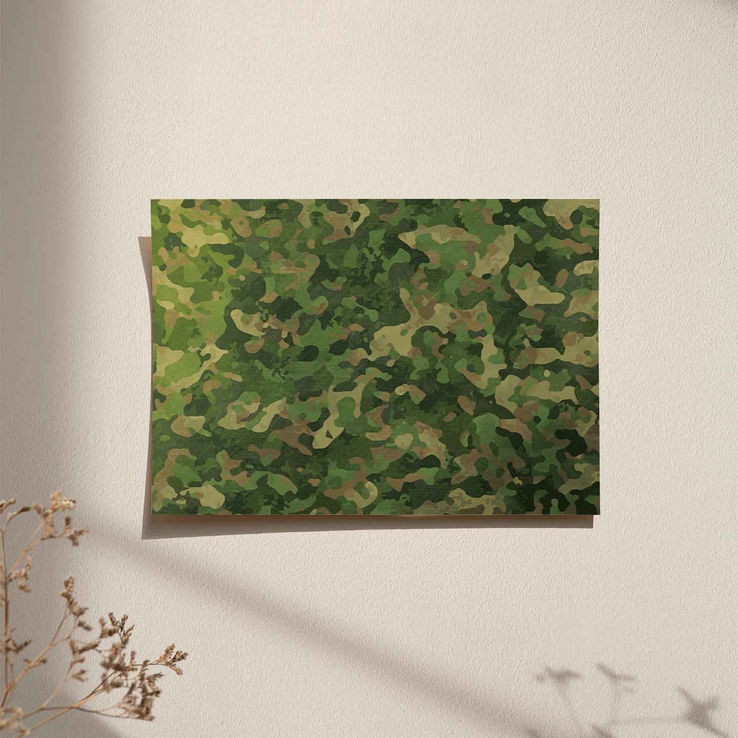 Camouflage Wall Mural Murals Urbanwalls Peel & Stick Sample Brown