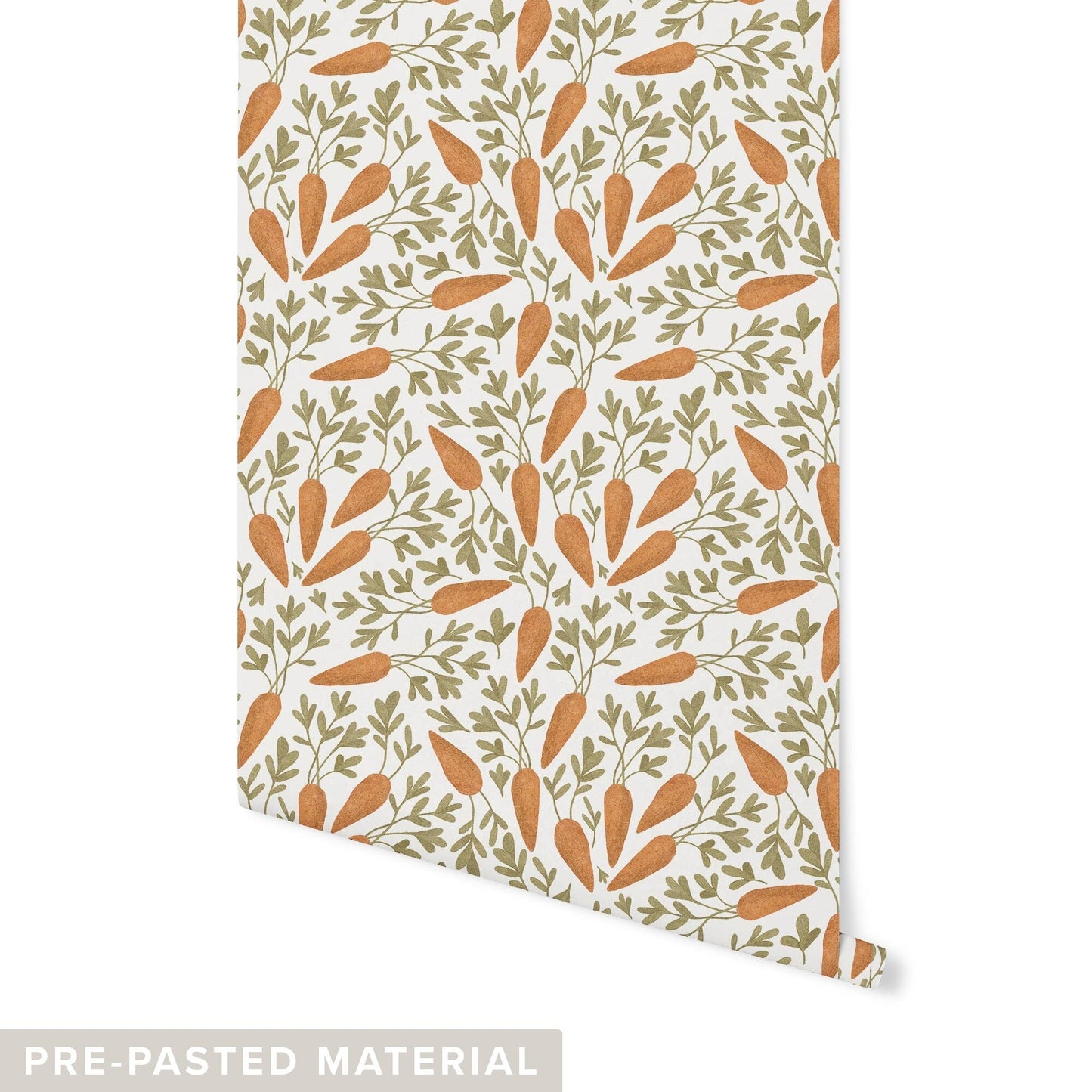 Carrot Wallpaper Wallpaper Urbanwalls Pre-pasted White DOUBLE ROLL : 46" X 4 FEET