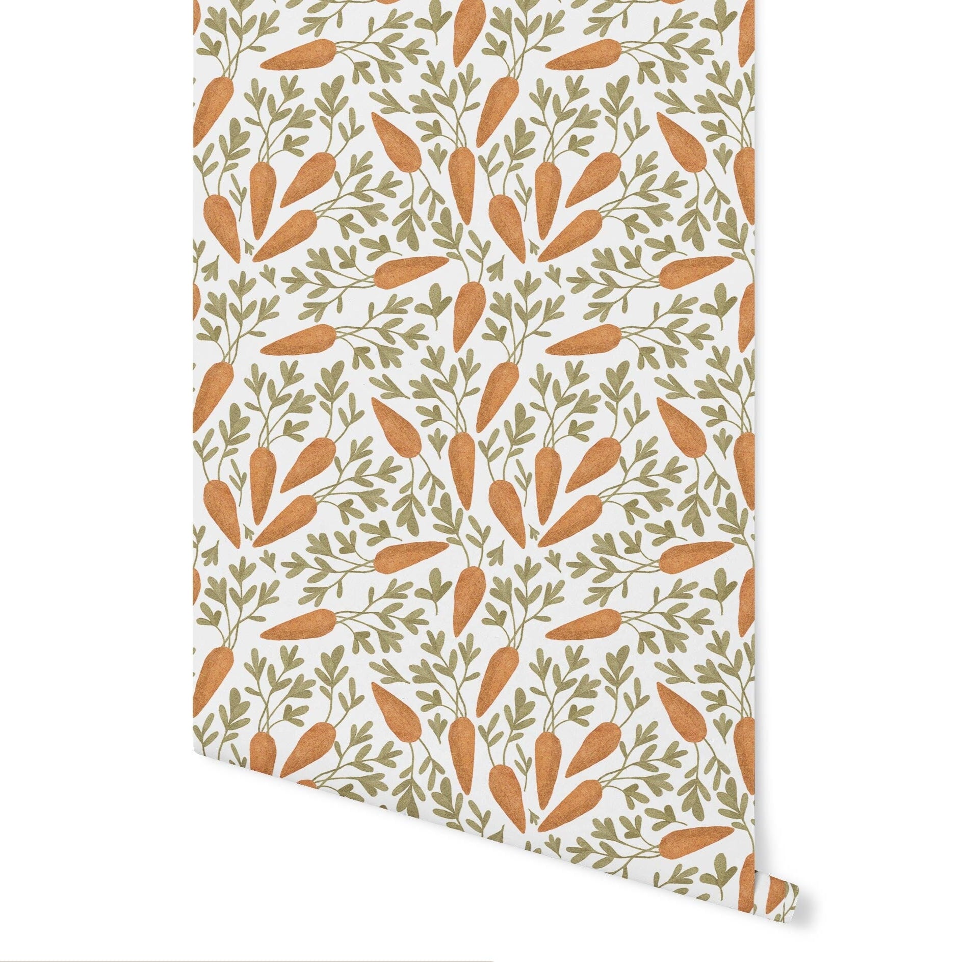 Carrot Wallpaper Wallpaper Urbanwalls Standard Wall White DOUBLE ROLL : 46" X 4 FEET