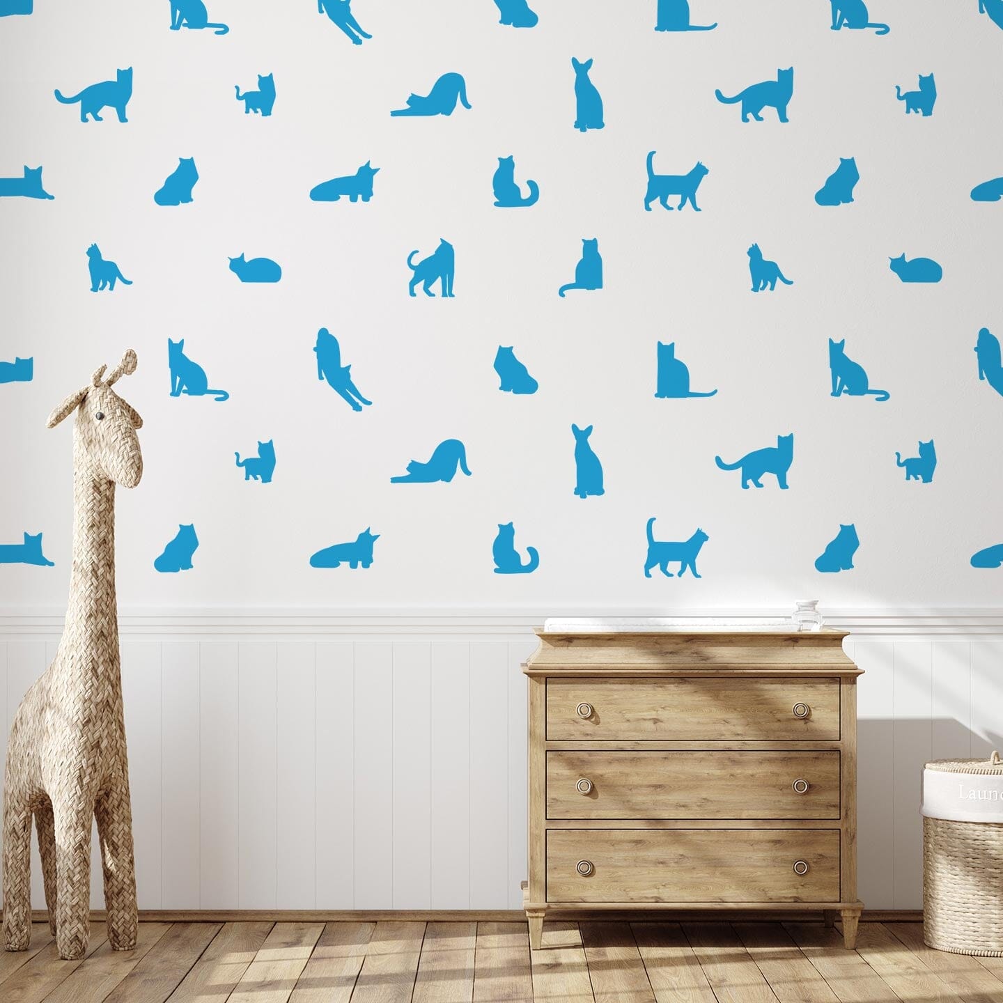 Cat Silhouette Wall Decals Decals Urbanwalls Blue 