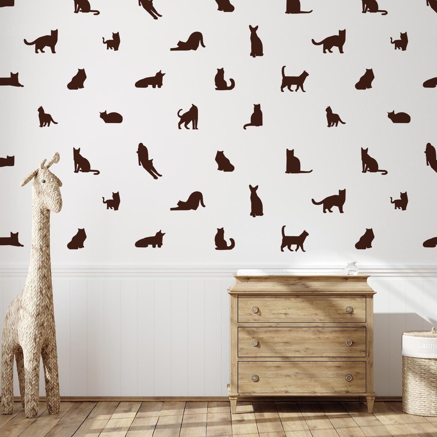 Cat Silhouette Wall Decals Decals Urbanwalls Brown 