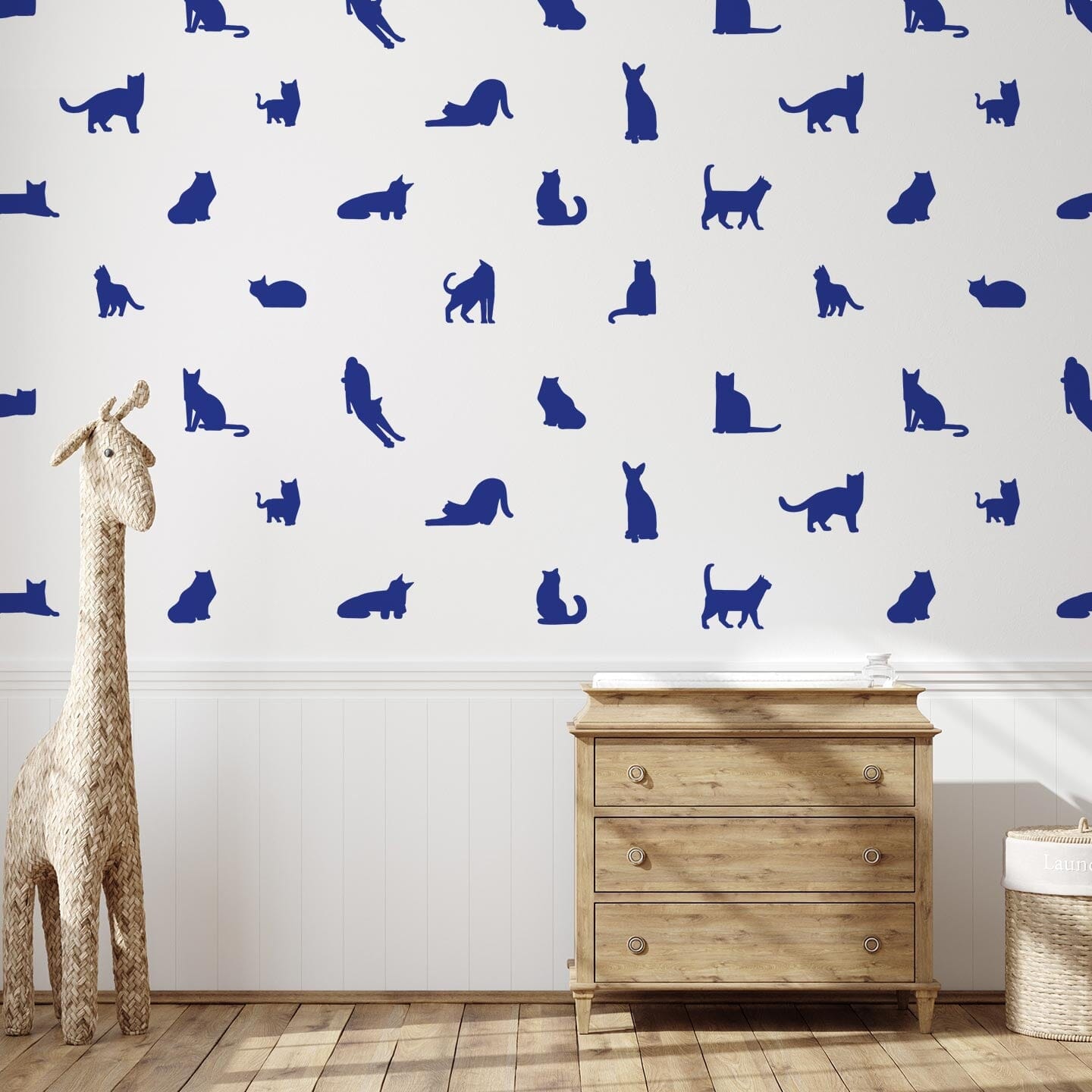 Cat Silhouette Wall Decals Decals Urbanwalls Dark Blue 