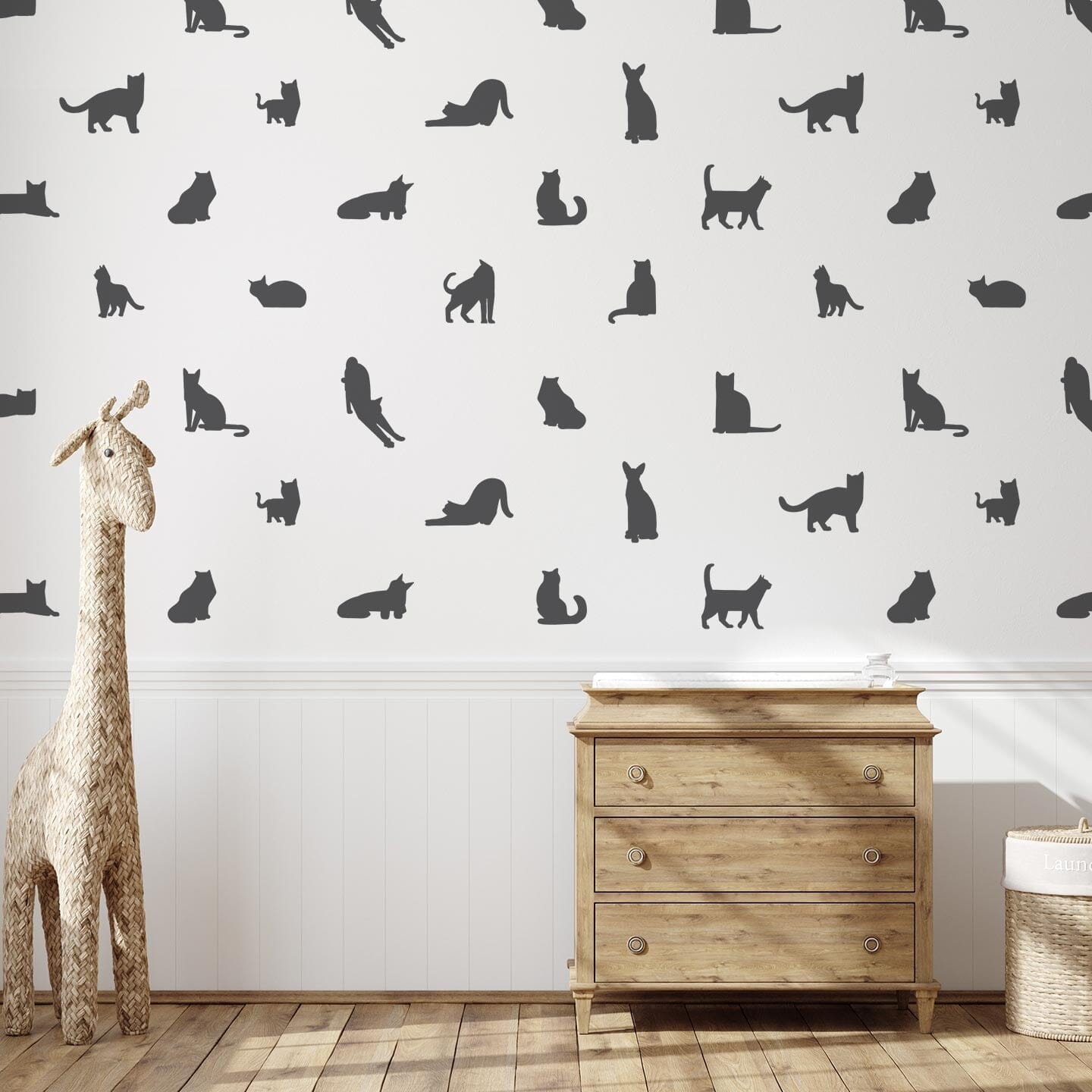 Cat Silhouette Wall Decals Decals Urbanwalls Grey 