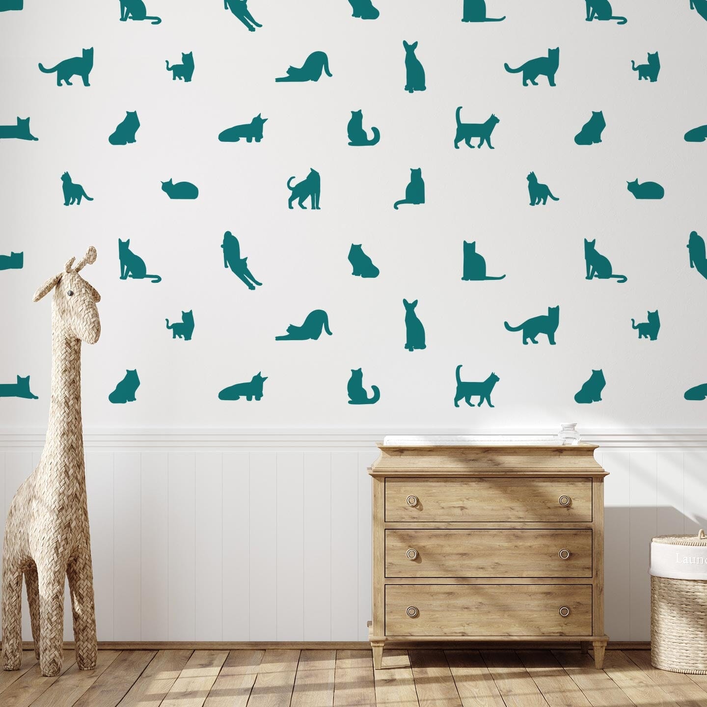 Cat Silhouette Wall Decals Decals Urbanwalls Turquoise 