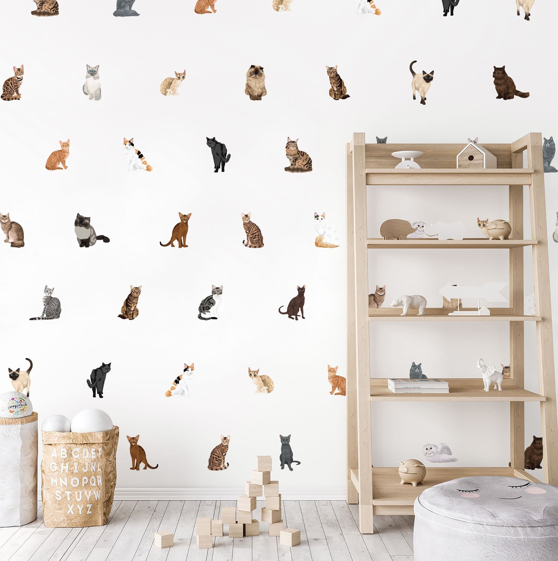 Cat Wall Decals Decals Urbanwalls Standard Wall Large Colorful
