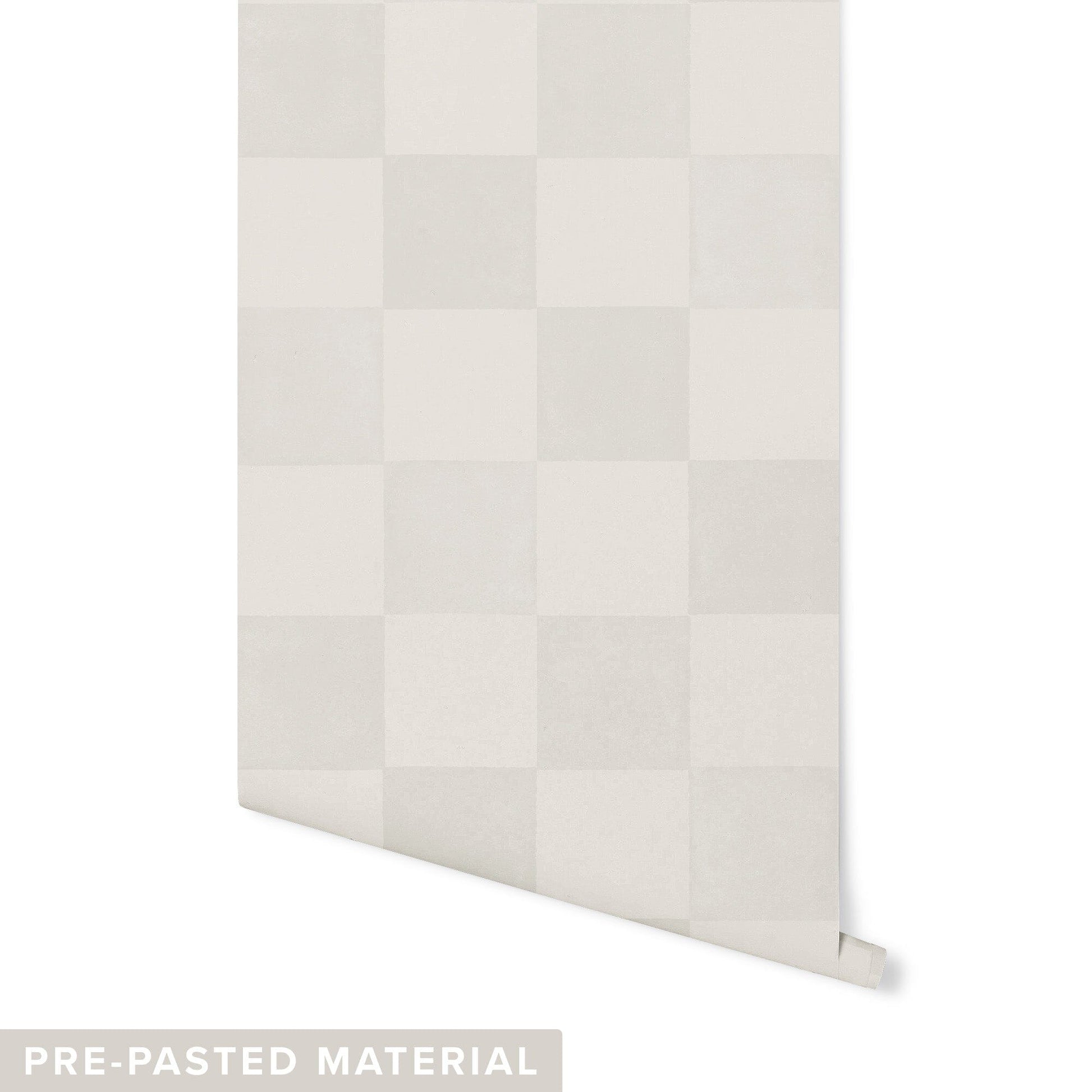 Checkered Wallpaper Wallpaper Urbanwalls Pre-pasted DOUBLE ROLL : 46" X 4 FEET Neutral