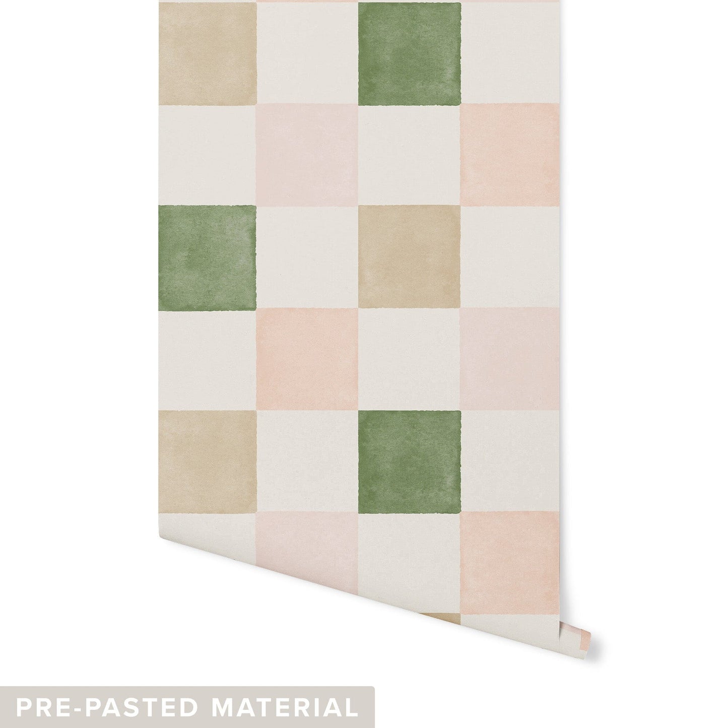 Checkered Wallpaper Wallpaper Urbanwalls Pre-pasted DOUBLE ROLL : 46" X 4 FEET Pastel