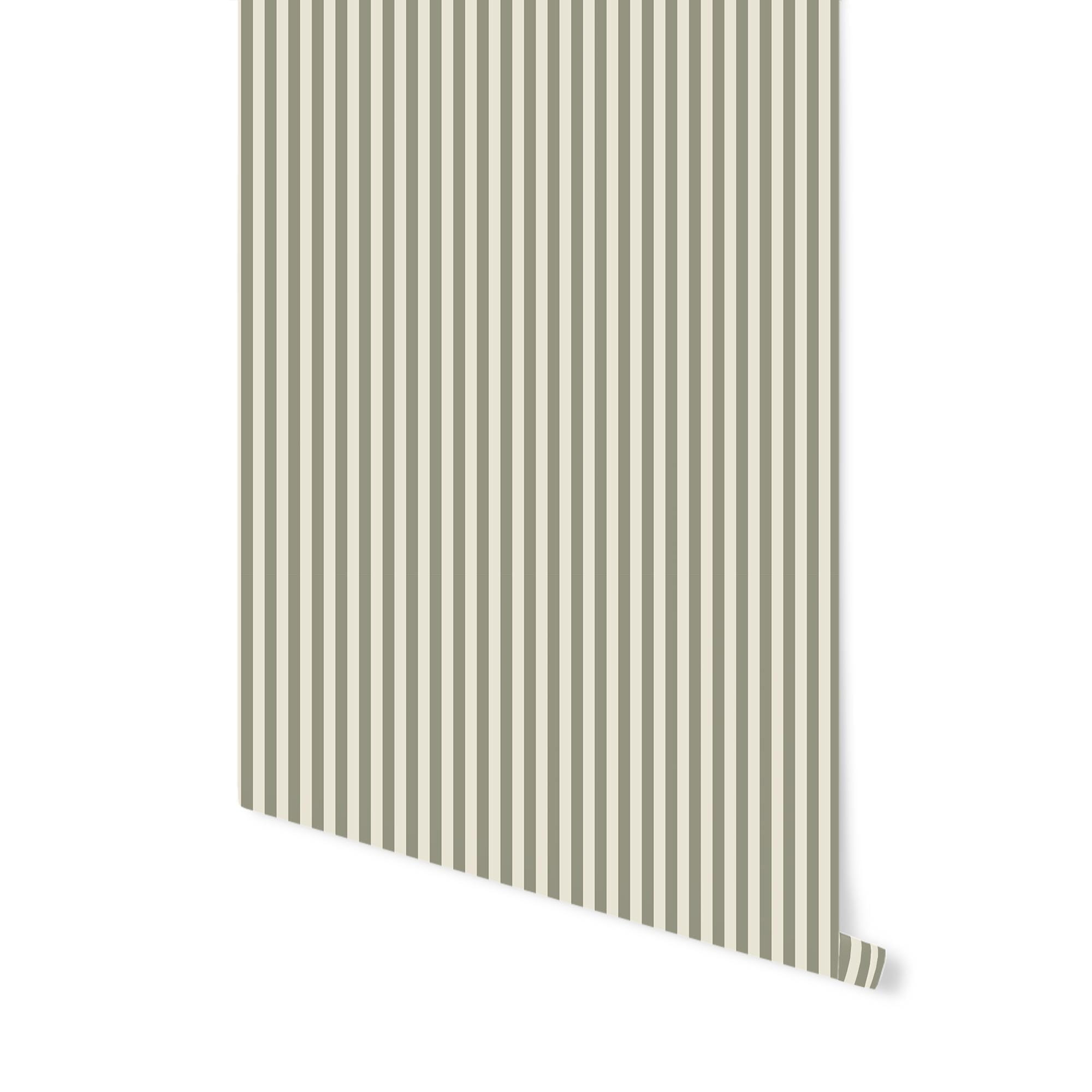 Classic Stripe Wallpaper Wallpaper Michelle Agnelo Peel & Stick 4 FEET Moss