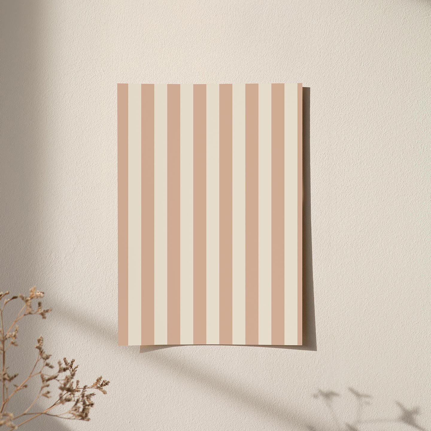 Classic Stripe Wallpaper Wallpaper Michelle Agnelo Peel & Stick Sample Apricot