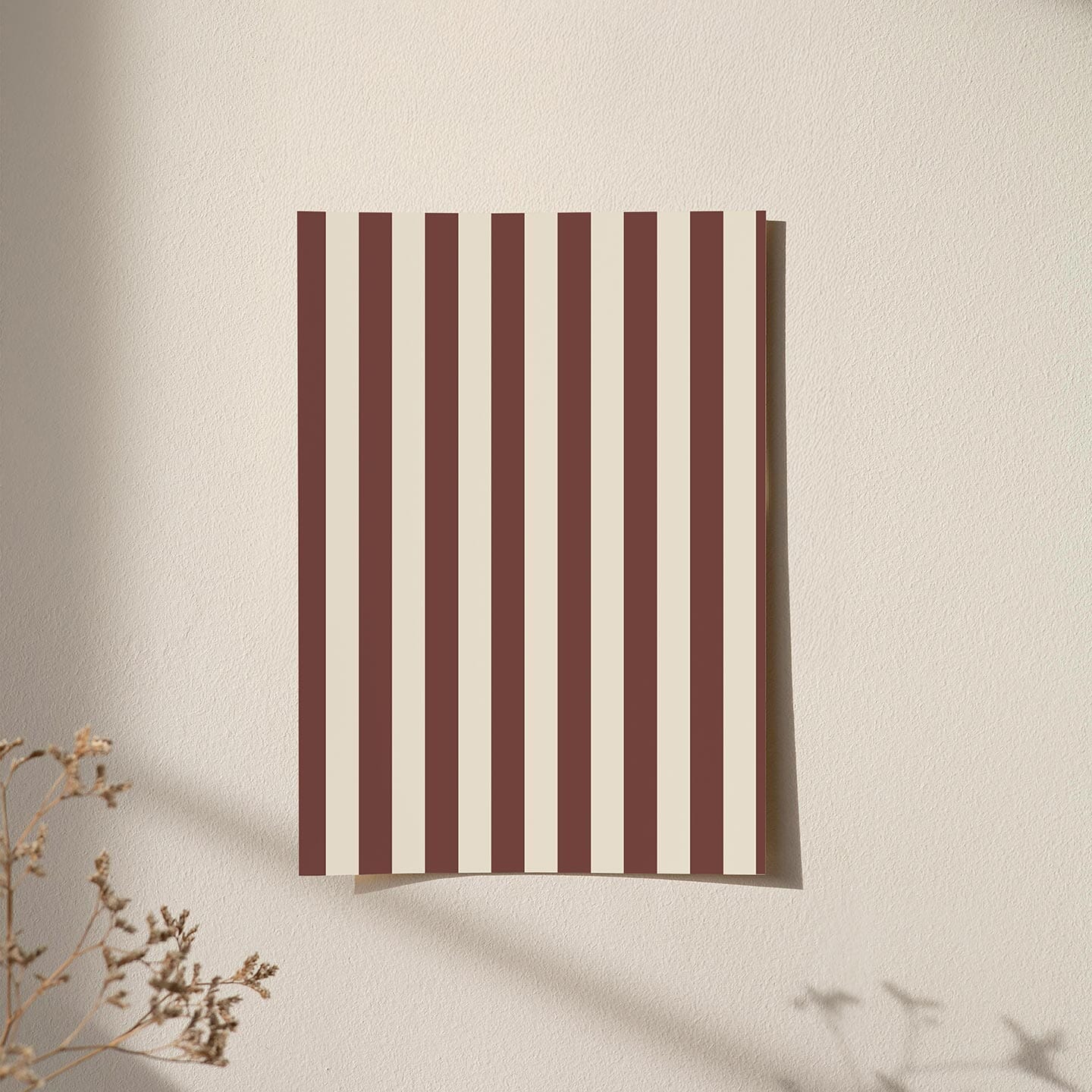 Classic Stripe Wallpaper Wallpaper Michelle Agnelo Peel & Stick Sample Pomegranate