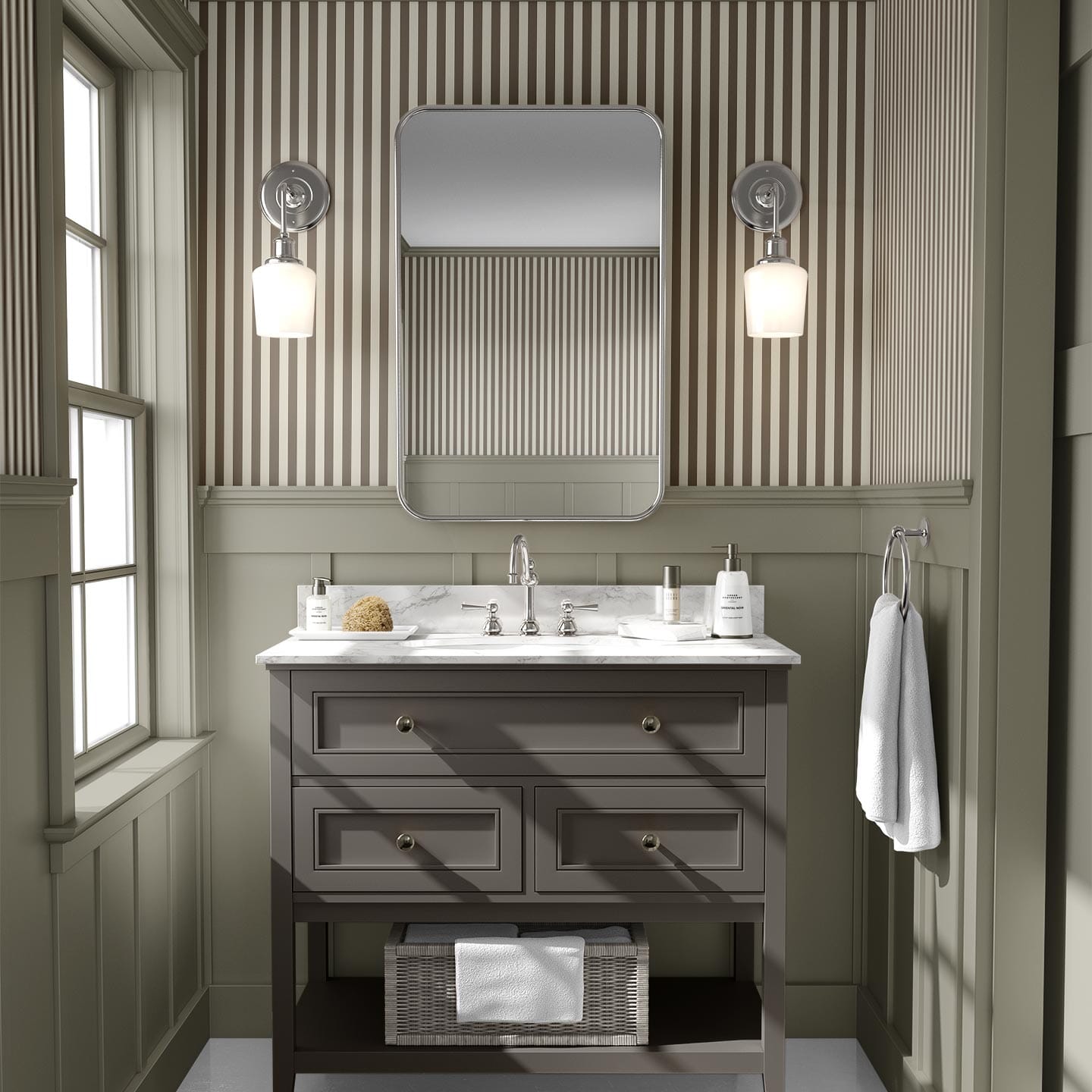 Classic Stripe Wallpaper Wallpaper Michelle Thompson 