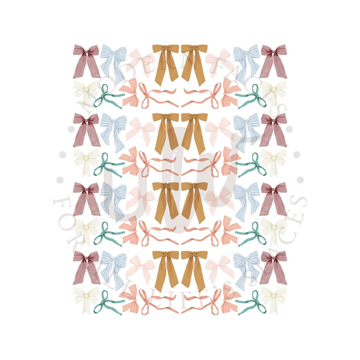 Coquette Bow Wall Decals Decals Urbanwalls Full Wall Pack Colorful 