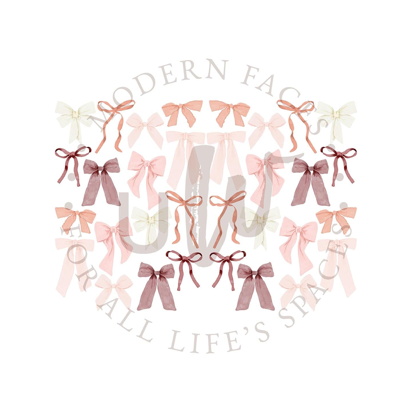 Coquette Bow Wall Decals Decals Urbanwalls Small Space Pack Blush 