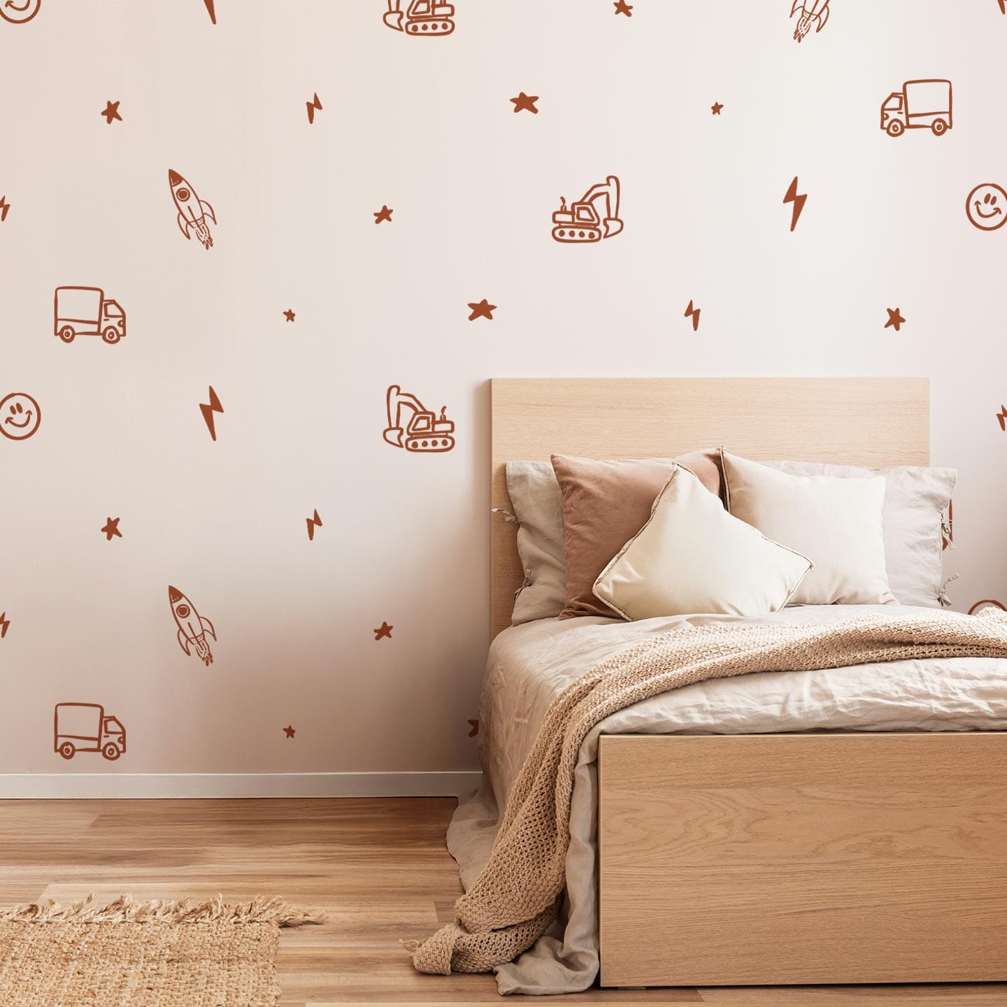 Cosmic Adventure Wall Decals Decals Ginger Hamilton Nut Brown 