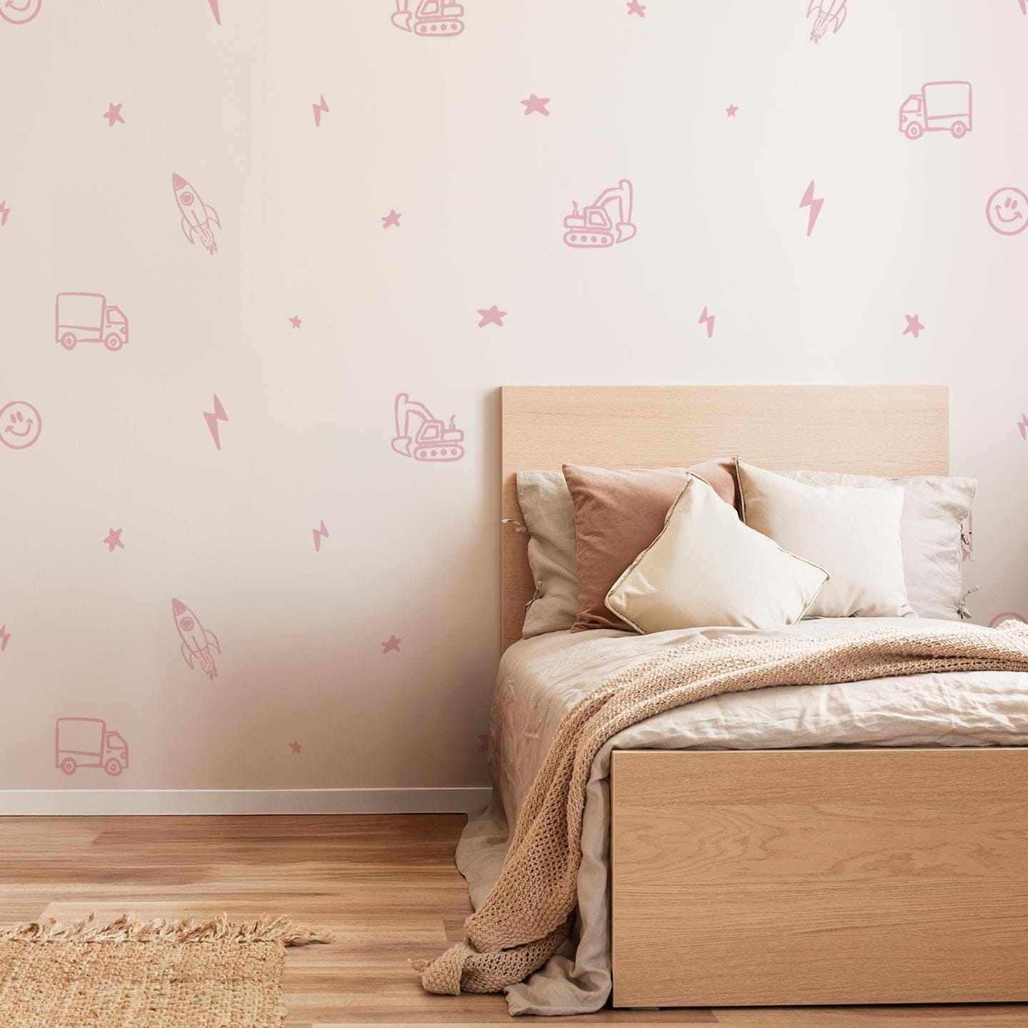 Cosmic Adventure Wall Decals Decals Ginger Hamilton Soft Pink 
