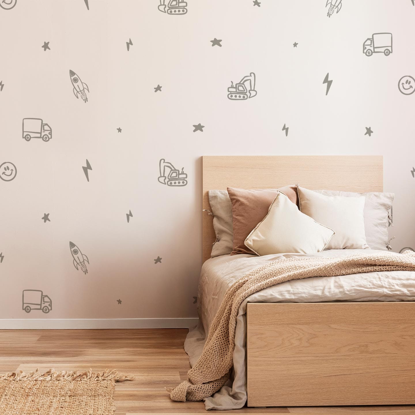 Cosmic Adventure Wall Decals Decals Ginger Hamilton Warm Grey 