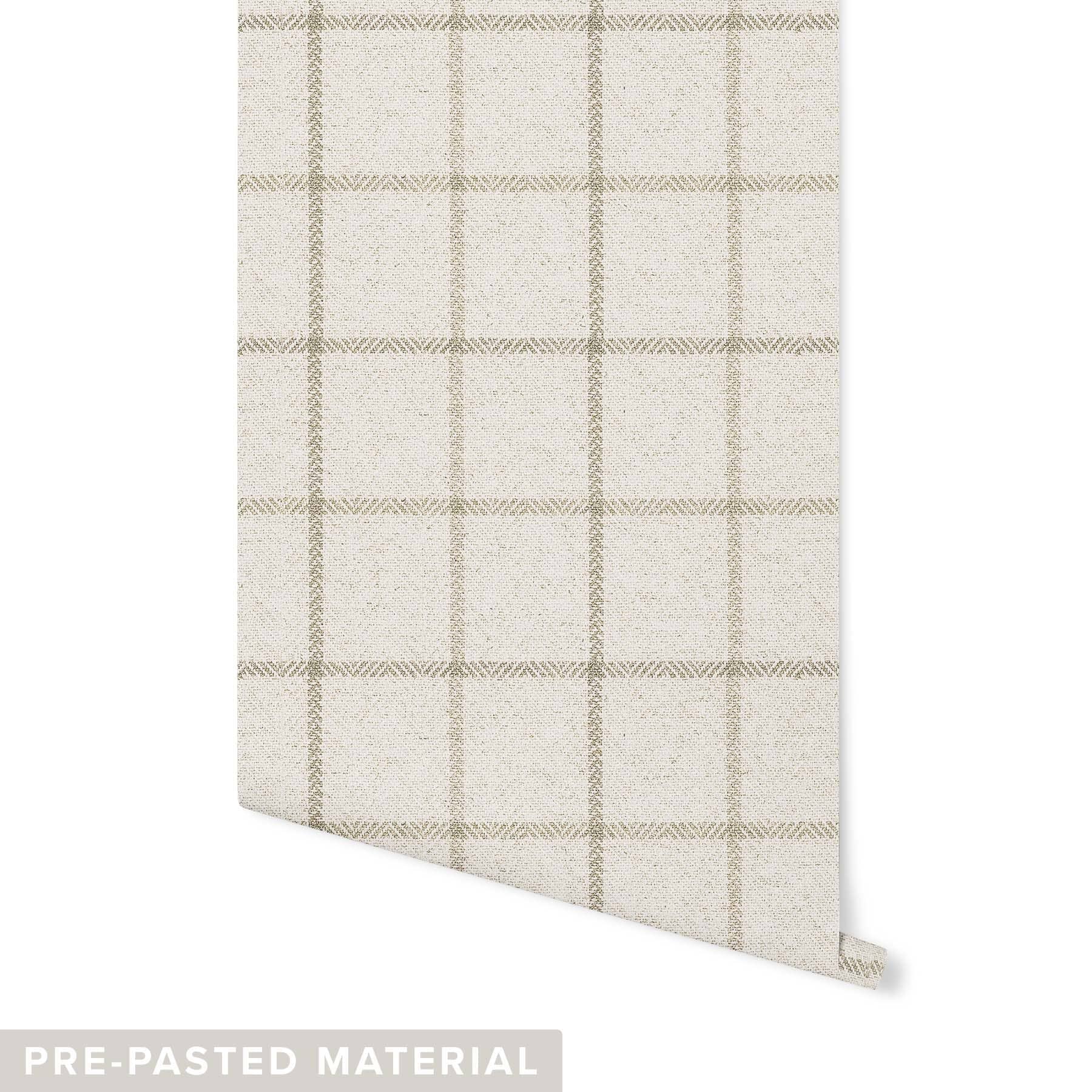 Country Plaid Wallpaper Wallpaper Mia Parres Pre-pasted Light Loon DOUBLE ROLL : 46" X 4 FEET