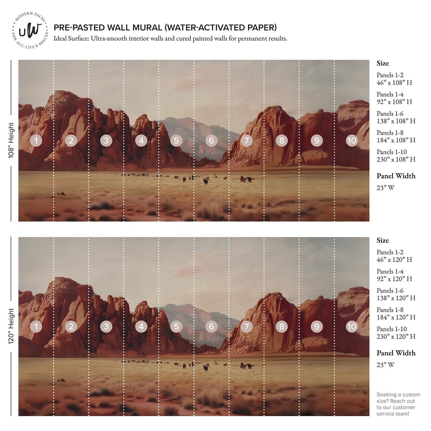 Desert Landscape Wall Mural Murals Urbanwalls 