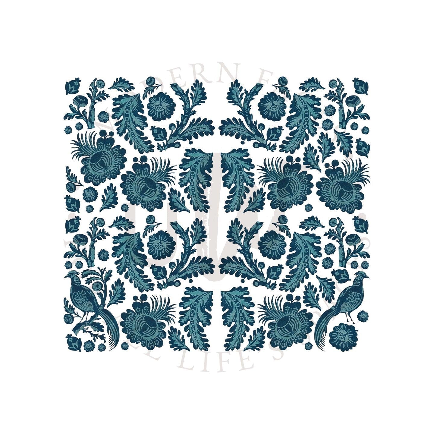 Folk Garden Wall Decals Decals Urbanwalls Standard Wall Full Order Indigo