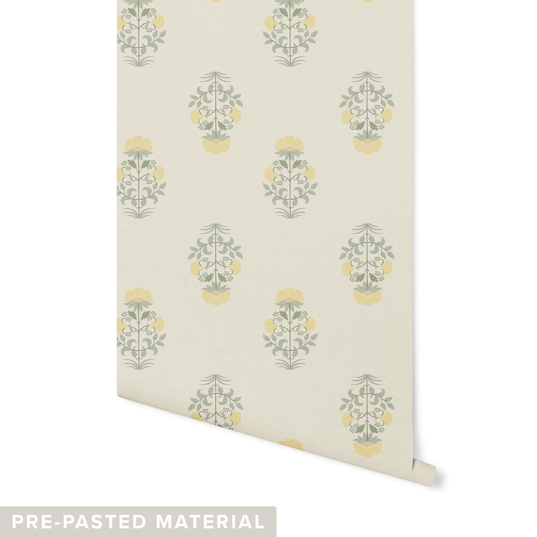 Forest Bouquet Wallpaper Wallpaper Mia Parres Pre-pasted Mineral Yellow DOUBLE ROLL : 46" X 4 FEET
