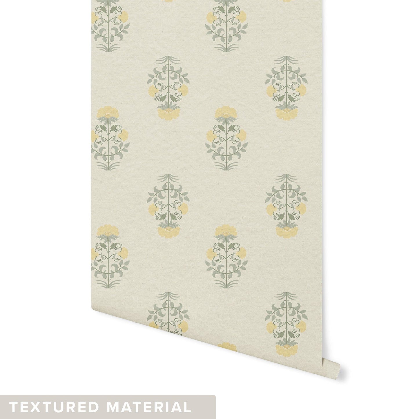 Forest Bouquet Wallpaper Wallpaper Mia Parres Textured Wall Mineral Yellow DOUBLE ROLL : 42" X 4 FEET