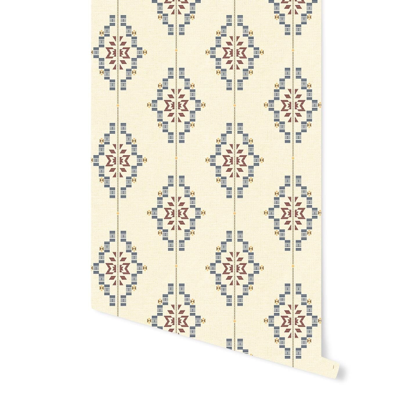 Geometric Textile Wallpaper Wallpaper Coley Arnold Peel & Stick 4 FEET Warm Linen