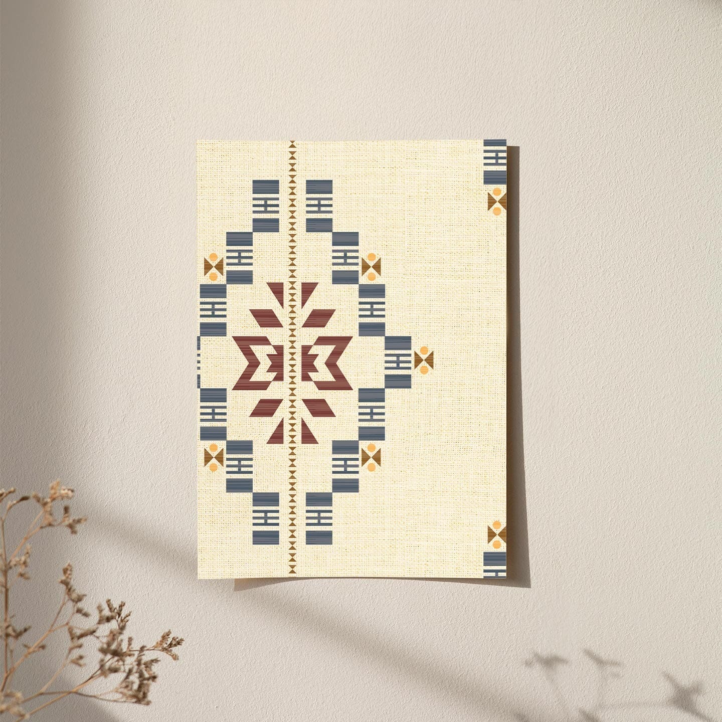 Geometric Textile Wallpaper Wallpaper Coley Arnold Peel & Stick Sample Warm Linen