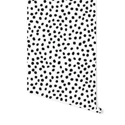 Irregular Dots Wallpaper Wallpaper Urbanwalls Standard Wall Black DOUBLE ROLL : 46" X 4 FEET