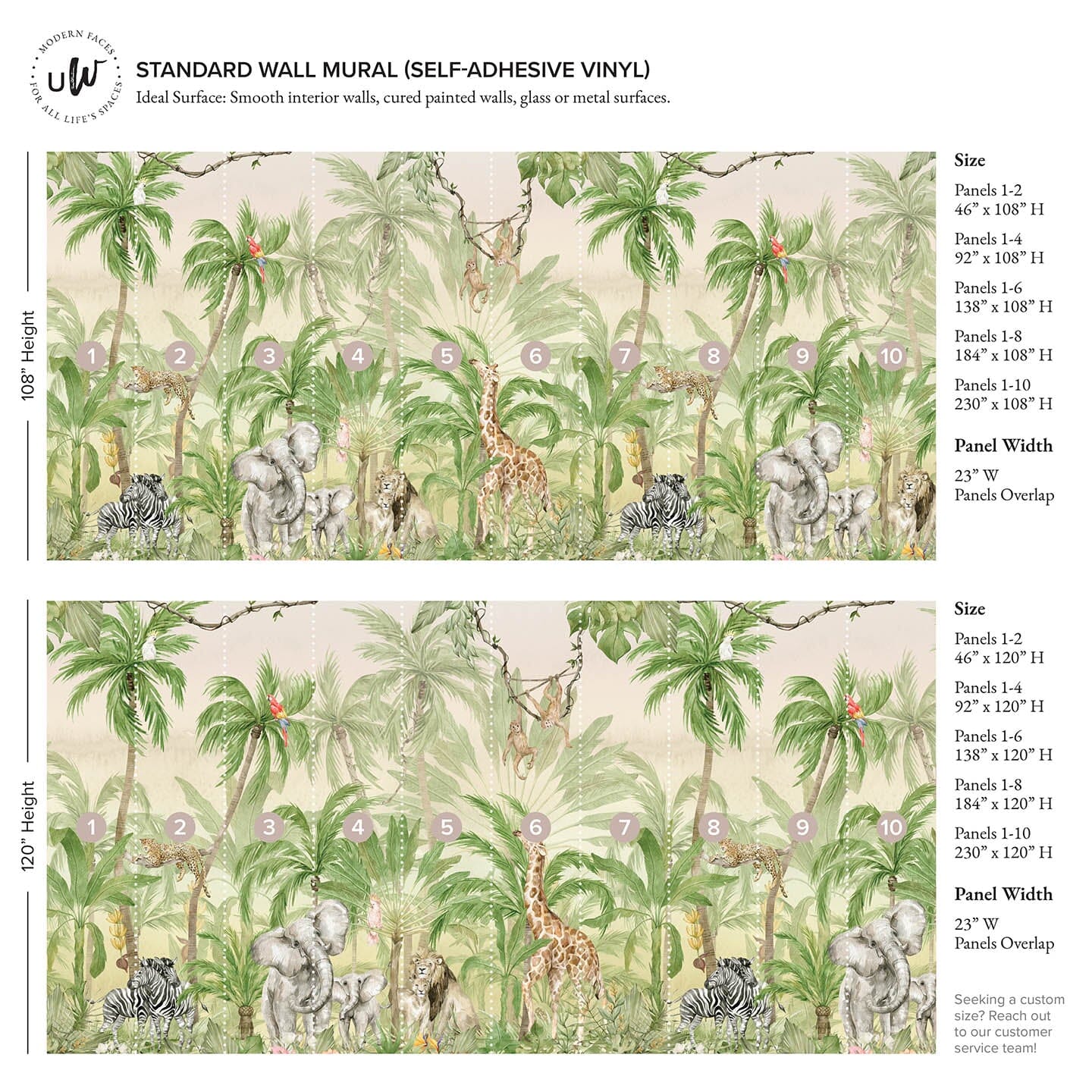 Jungle Animal Wall Mural Murals Urbanwalls 