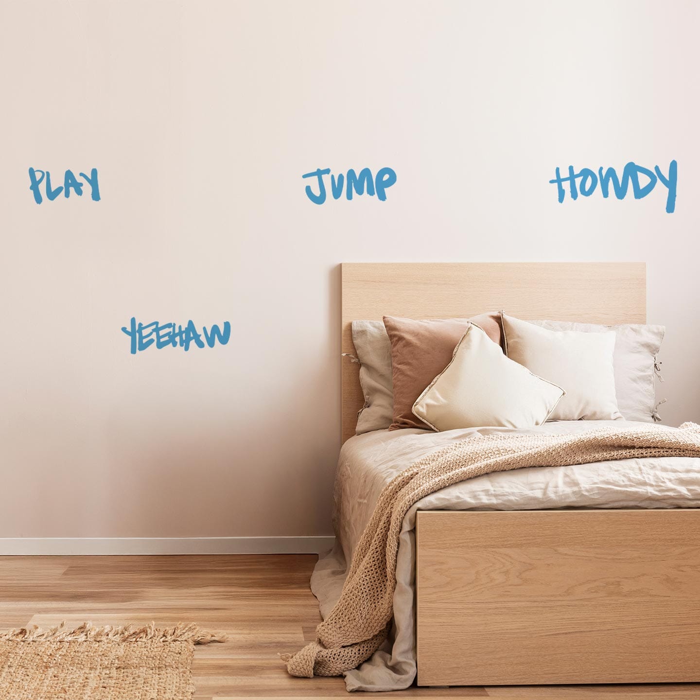 Little Rodeo Typography Wall Decals Decals Ginger Hamilton Blue 