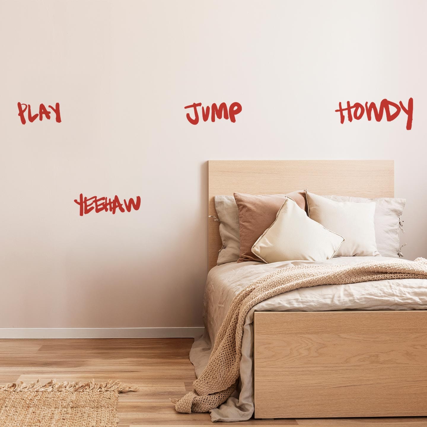 Little Rodeo Typography Wall Decals Decals Ginger Hamilton Red 