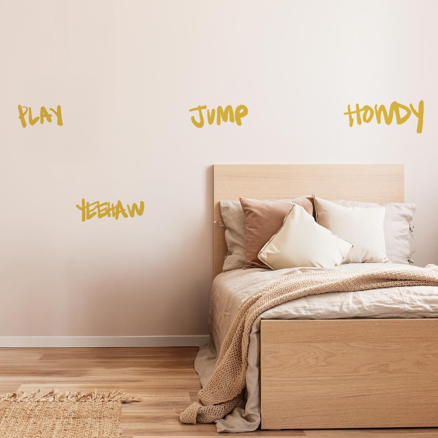 Little Rodeo Typography Wall Decals Decals Ginger Hamilton Signal Yellow 