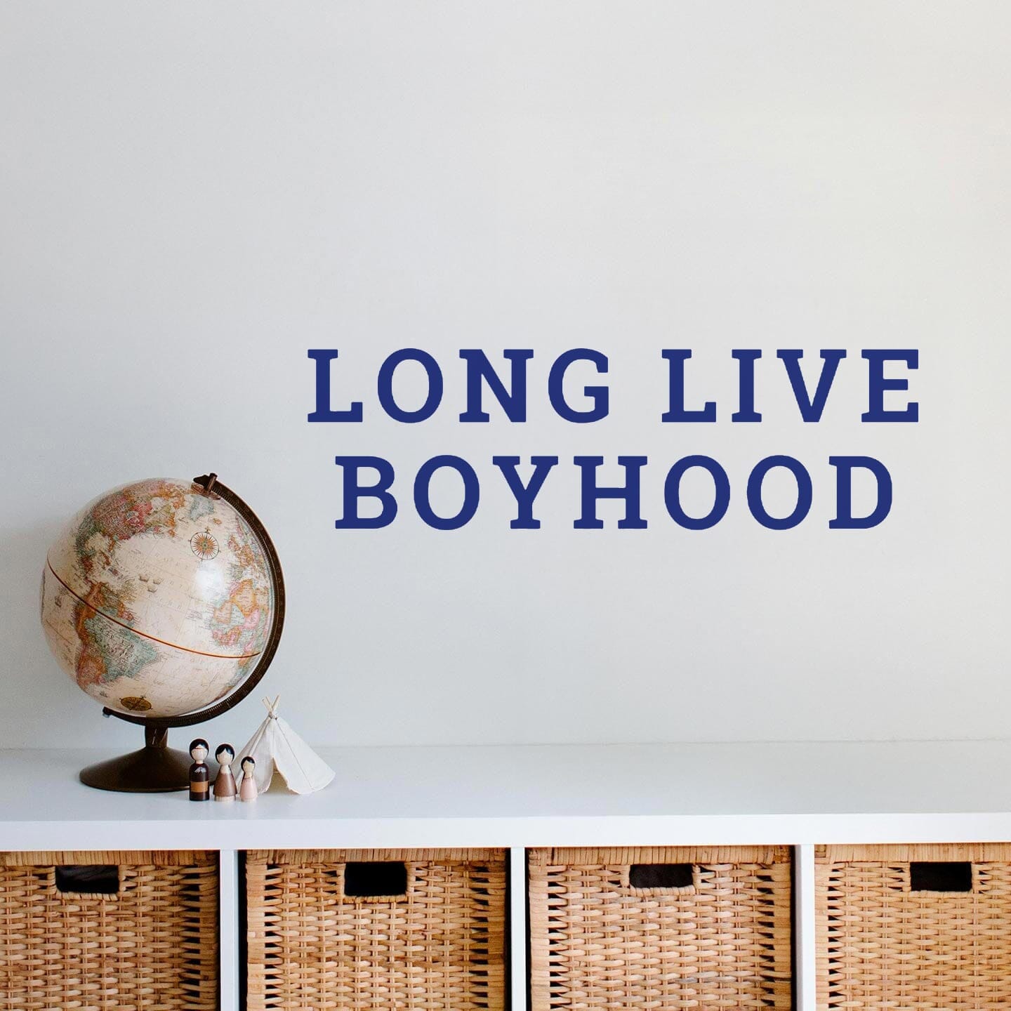 Long Live Boyhood Wall Decal Decals Urbanwalls Dark Blue 