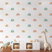 Mini Ombre Rainbows Wall Decals Decals Urbanwalls Standard Wall 6" Rainbow