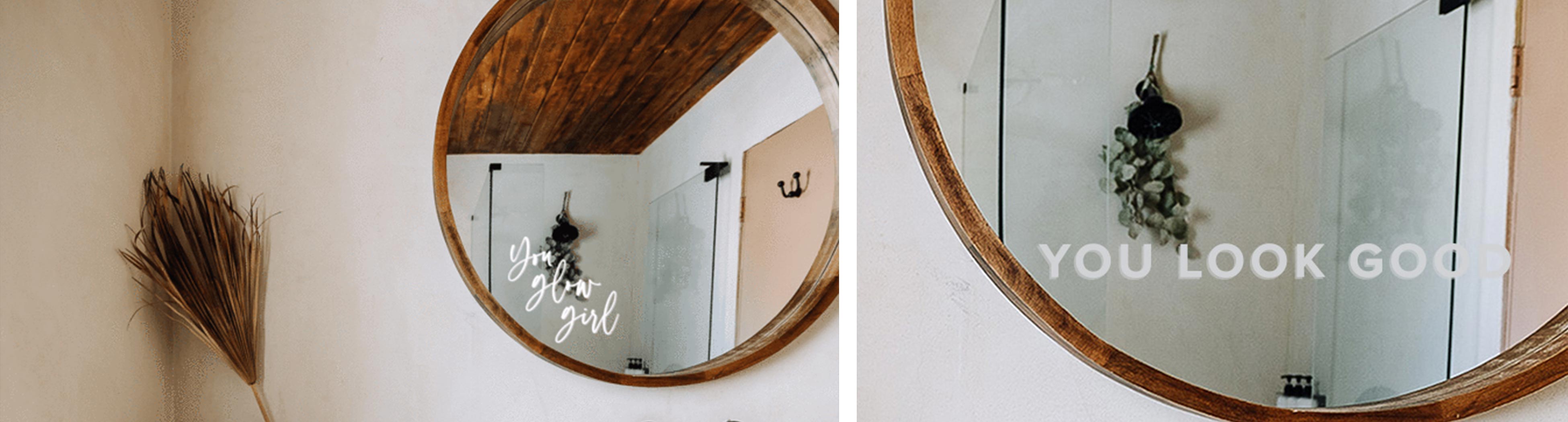 Typographic Mirror & Door Decals