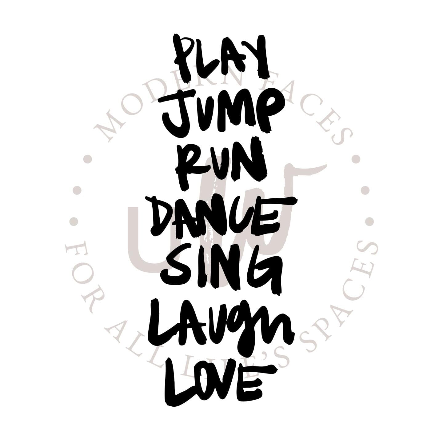 Move Typography Wall Decals Decals Ginger Hamilton Black 