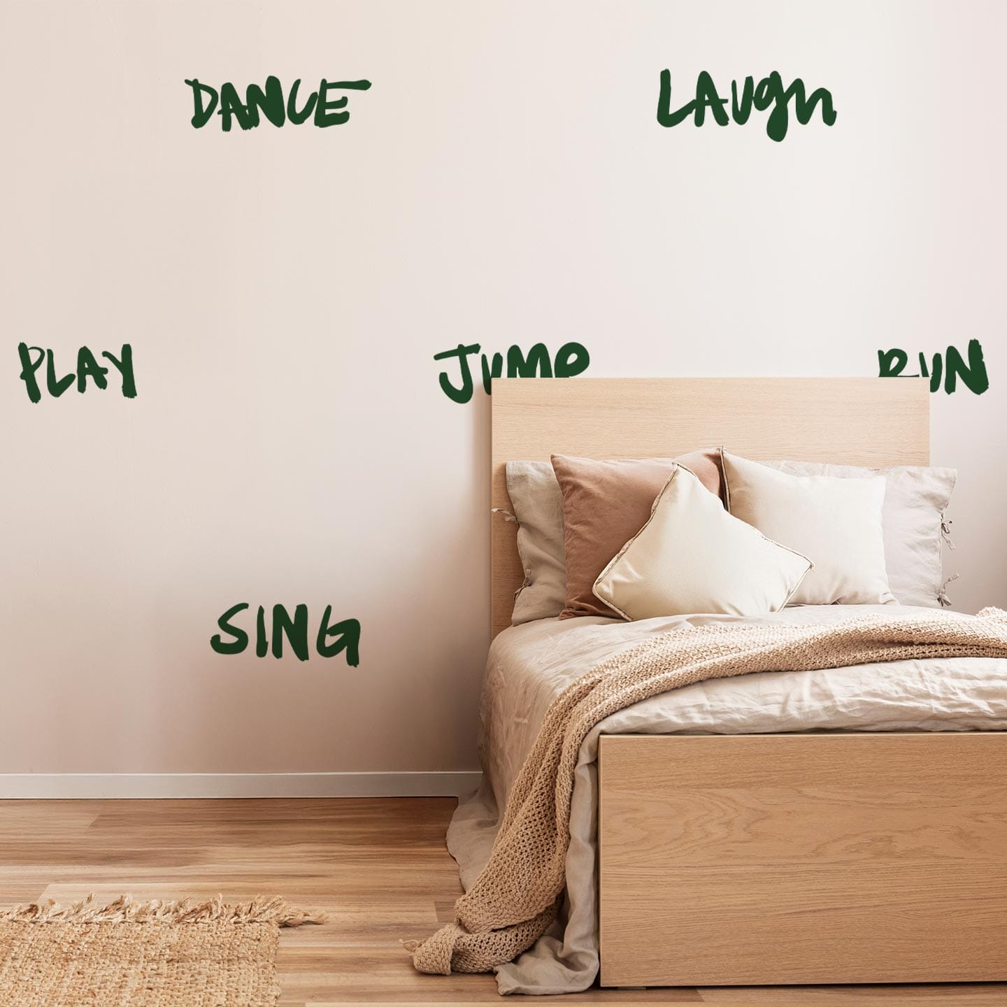 Move Typography Wall Decals Decals Ginger Hamilton Dark Green 