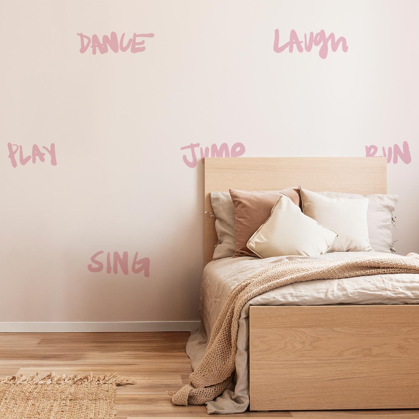 Move Typography Wall Decals Decals Ginger Hamilton Soft Pink 