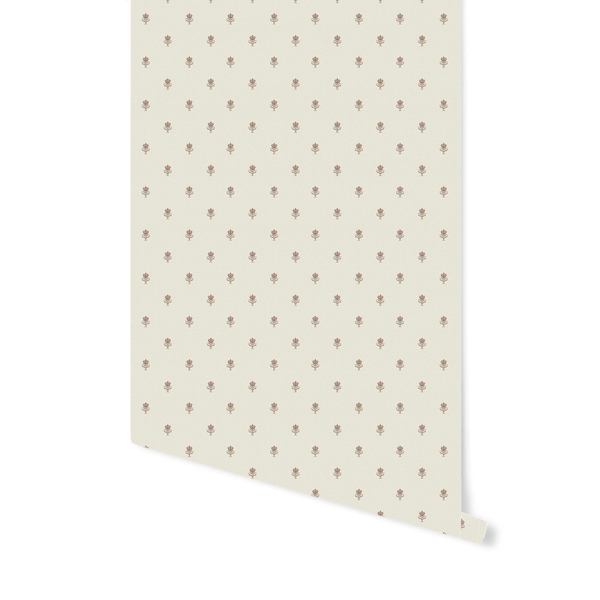Organic Mini Bloom Wallpaper Wallpaper Michelle Agnelo Peel & Stick 4 FEET Apricot
