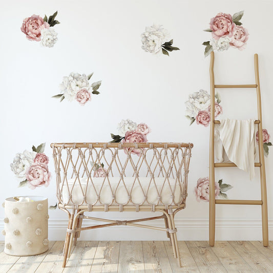 Pack and Go Blushing Peonies Wall Decals Decals Urbanwalls 