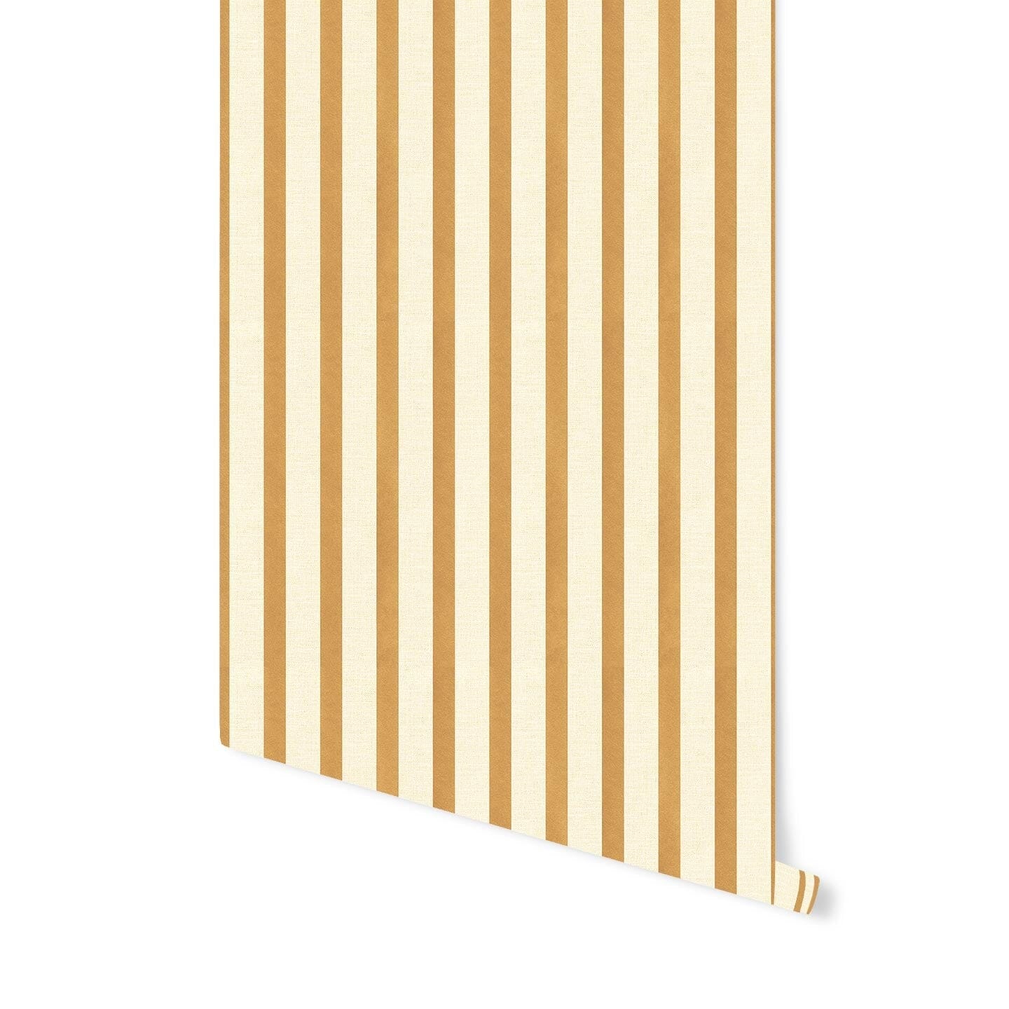 Painted Stripe Wallpaper Wallpaper Coley Arnold Peel & Stick 4 FEET Ochre