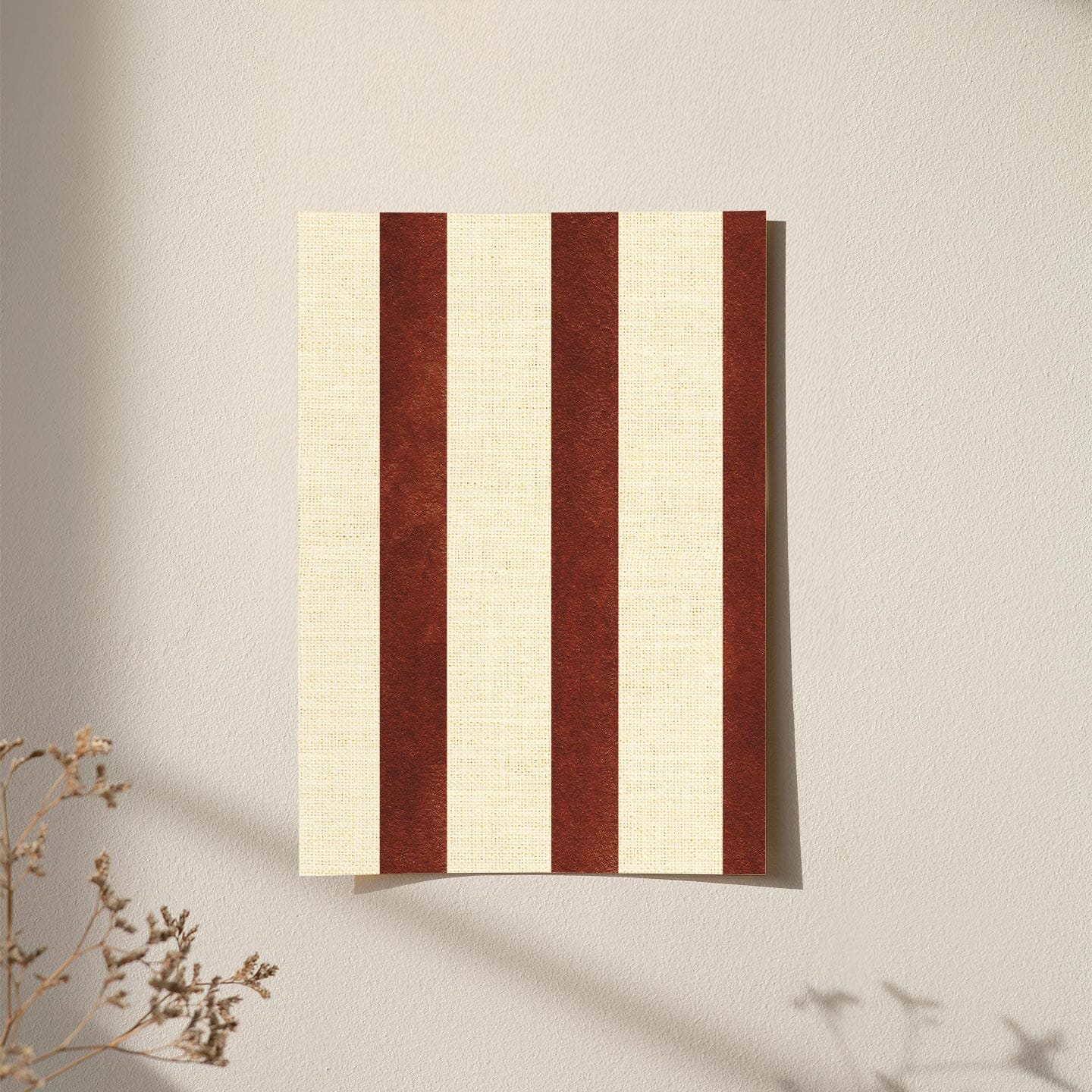 Painted Stripe Wallpaper Wallpaper Coley Arnold Peel & Stick Sample Cranberry