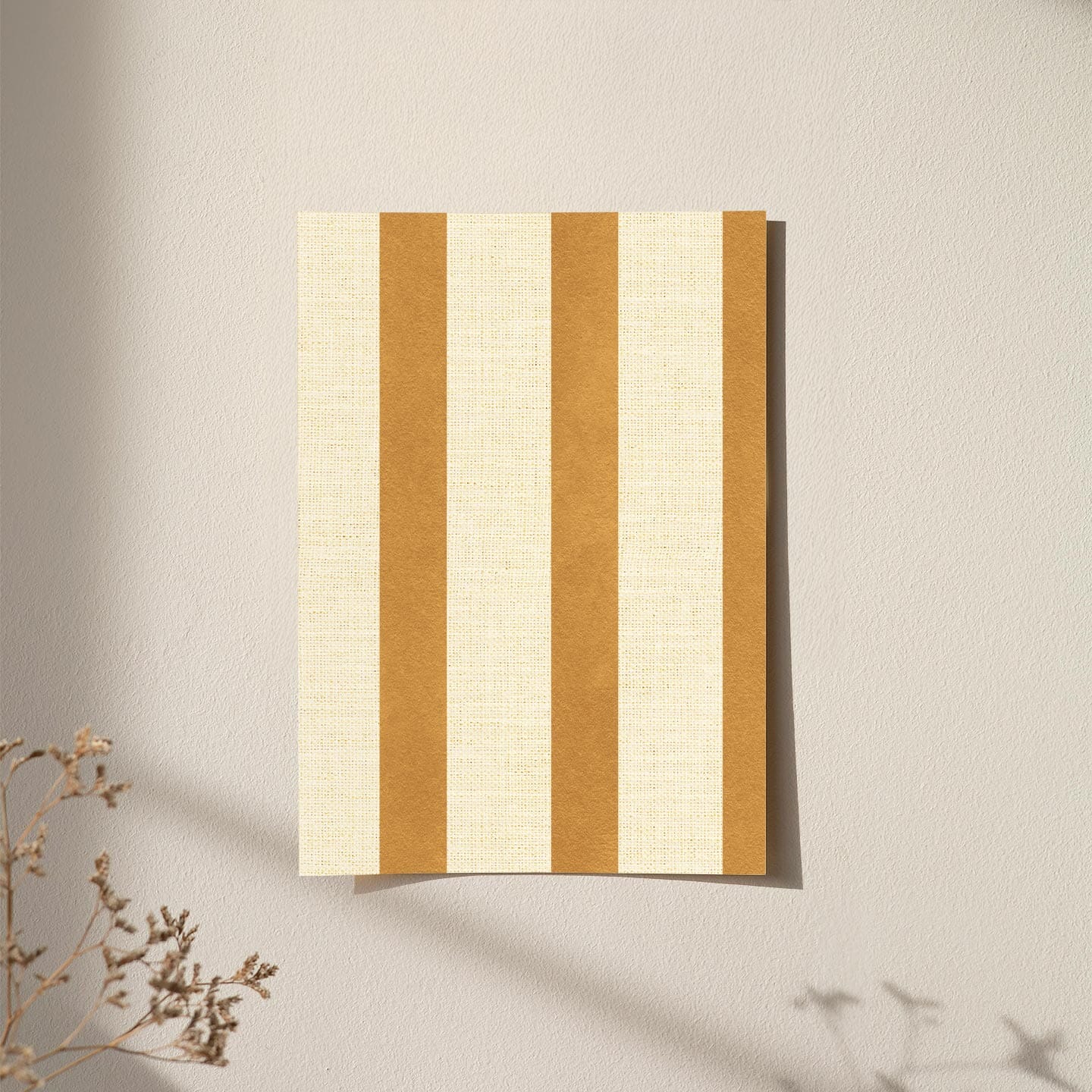 Painted Stripe Wallpaper Wallpaper Coley Arnold Peel & Stick Sample Ochre