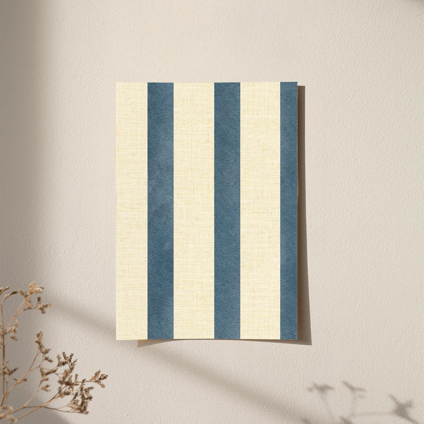 Painted Stripe Wallpaper Wallpaper Coley Arnold Peel & Stick Sample Slate Blue