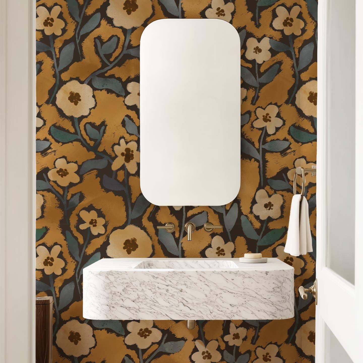 Painterly Floral Wallpaper Wallpaper Coley Arnold 