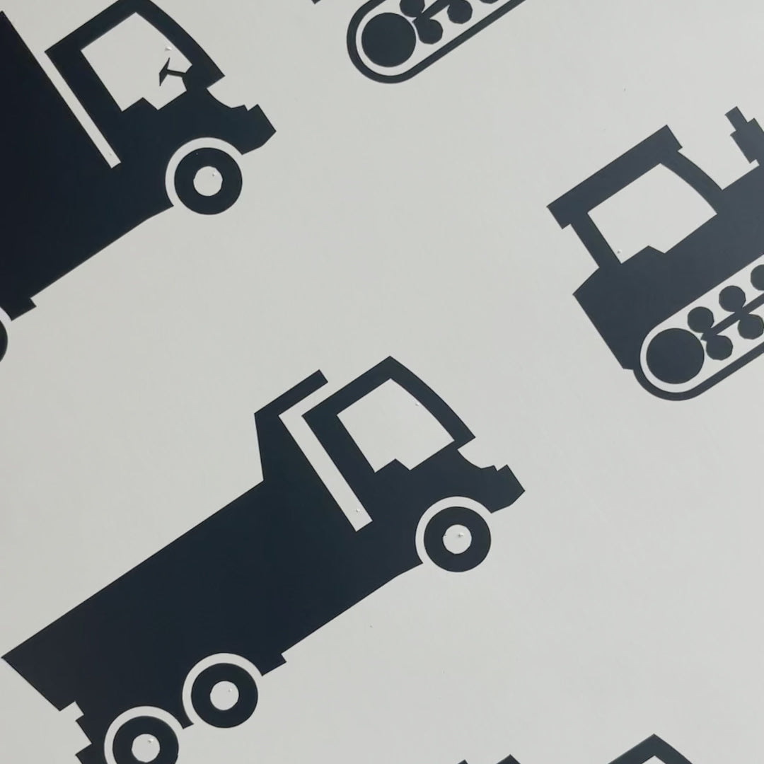 Load video: Diggers &amp; Trucks Wall Decals