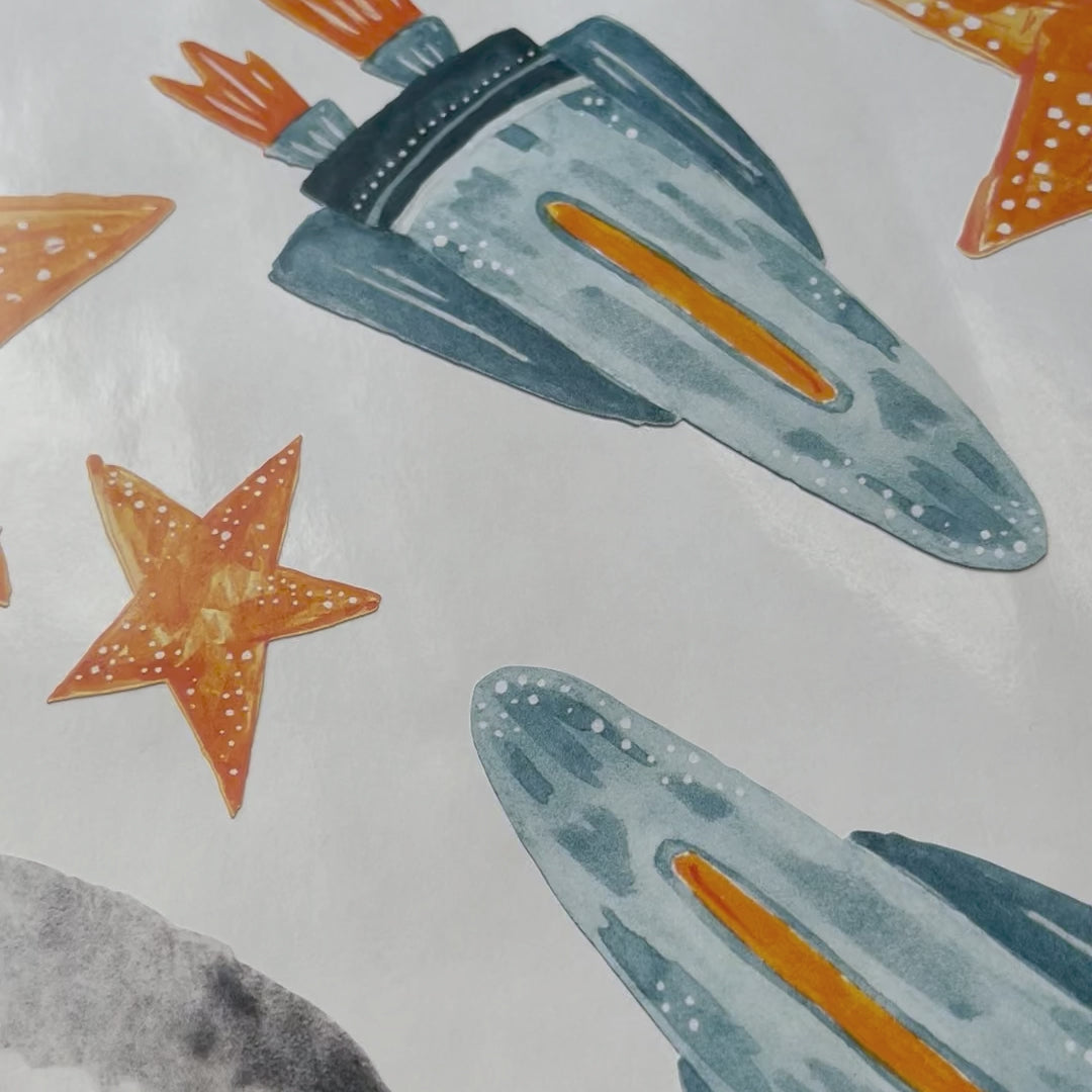 Load video: Spaceship Wall Decals