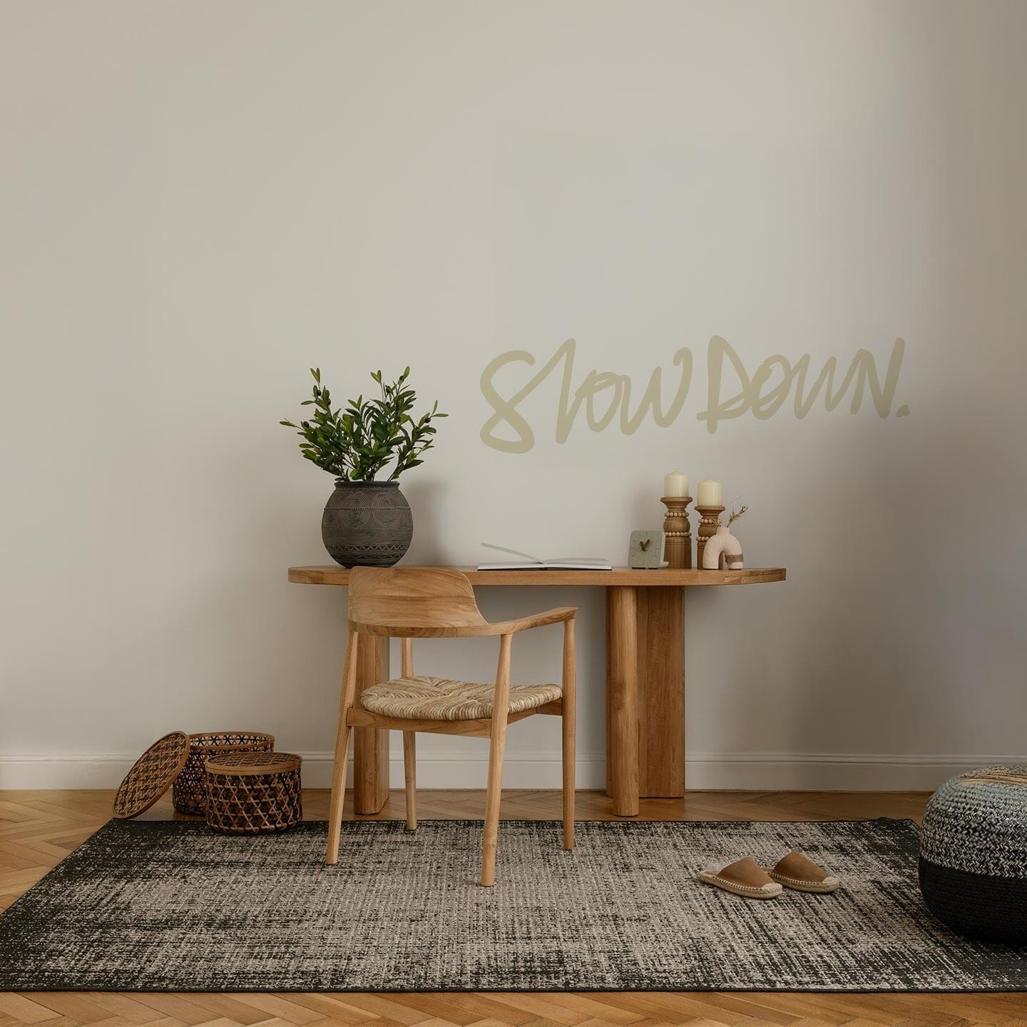 Slow Down Wall Decal Decals Ginger Hamilton Beige 