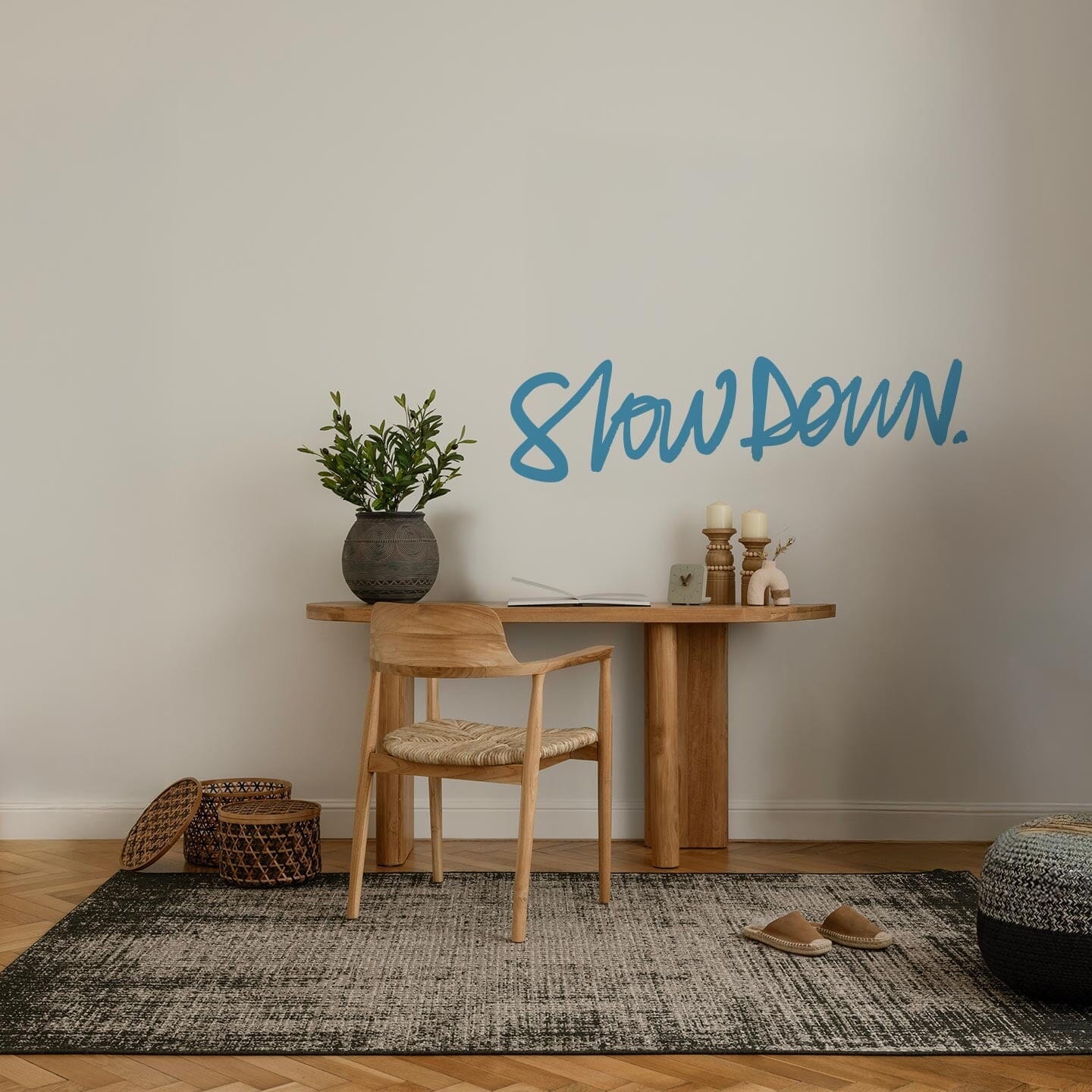 Slow Down Wall Decal Decals Ginger Hamilton Blue 